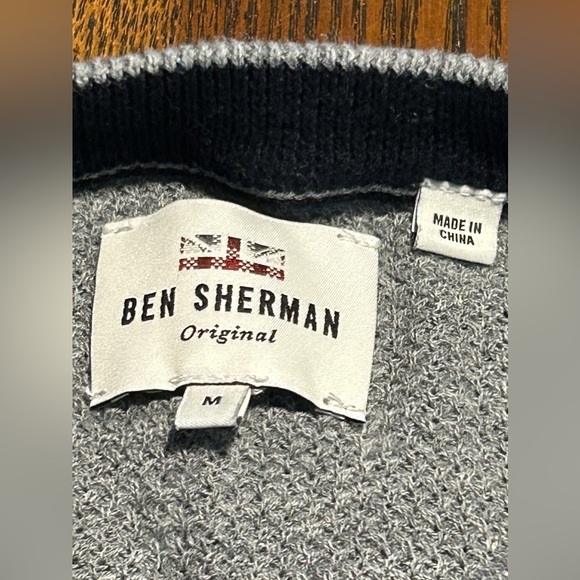 Ben Sherman Men’s Medium Crewneck Colorblock Sweater classic preppy - Picture 6 of 11